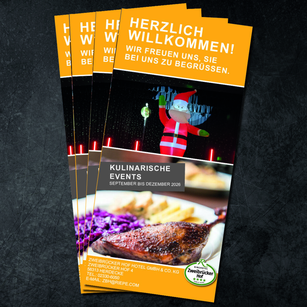 Kulinarischer Kalender Ringhotel Zweibrücker Hof September bis Dezember 2026